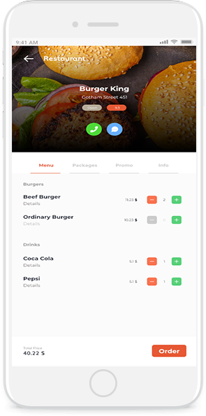 food delivery app developer in USA